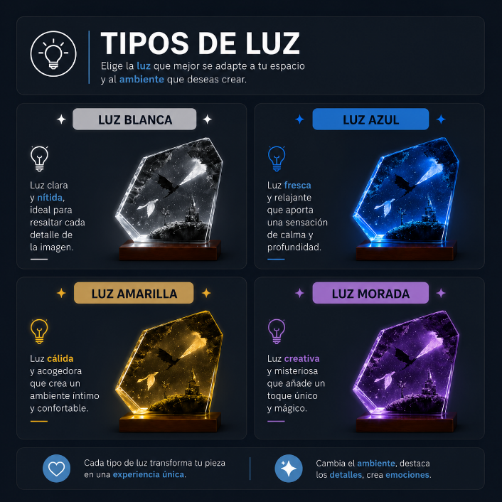 Lámpara Resina de Dragón 3D